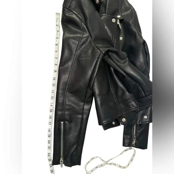 Blank NYC Black faux Leather Moto Jacket - Picture 10 of 14